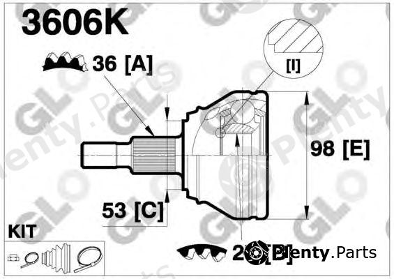  GLO part 3606K Joint Kit, drive shaft
