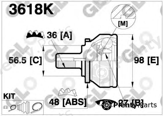  GLO part 3618K Joint Kit, drive shaft