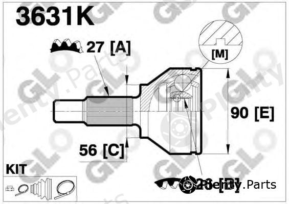  GLO part 3631K Joint Kit, drive shaft