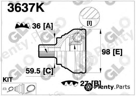  GLO part 3637K Joint Kit, drive shaft