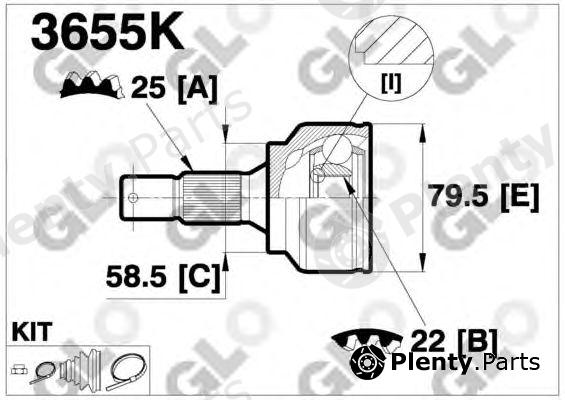  GLO part 3655K Joint Kit, drive shaft