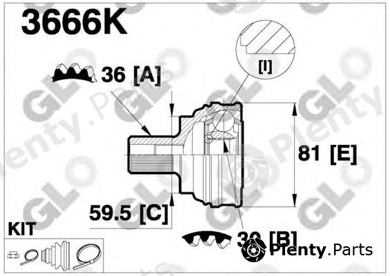 GLO part 3666K Joint Kit, drive shaft