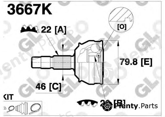  GLO part 3667K Joint Kit, drive shaft