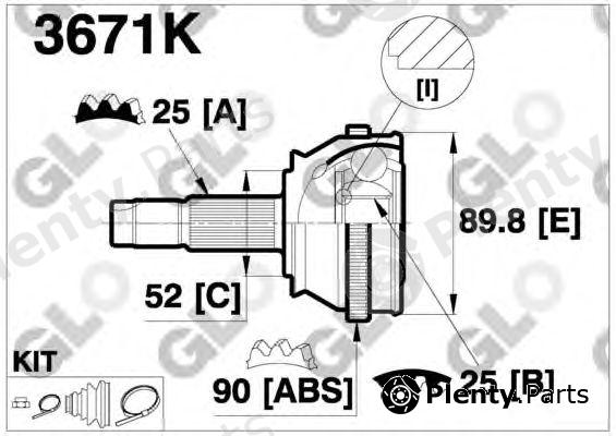  GLO part 3671K Joint Kit, drive shaft