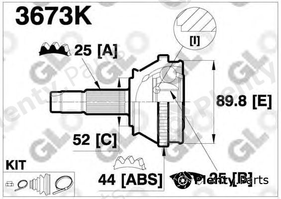  GLO part 3673K Joint Kit, drive shaft