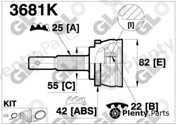  GLO part 3681K Joint Kit, drive shaft