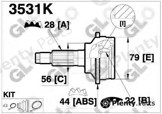  GLO part 3531K Joint Kit, drive shaft