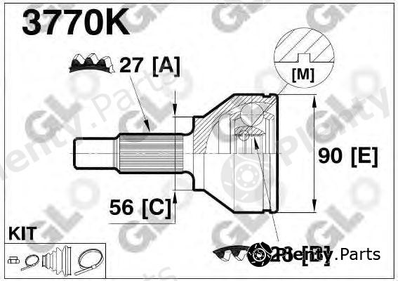  GLO part 3770K Joint Kit, drive shaft