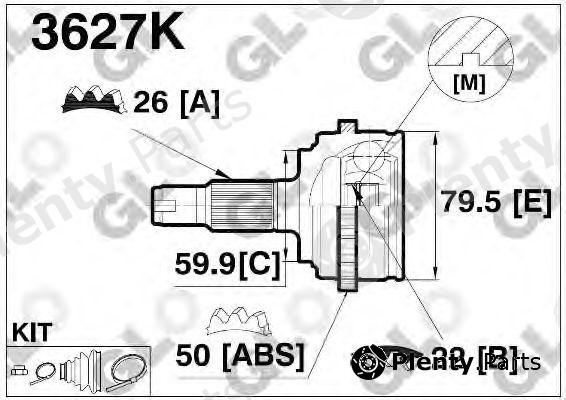  GLO part 3627K Joint Kit, drive shaft