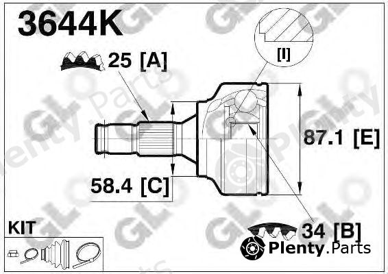  GLO part 3644K Joint Kit, drive shaft