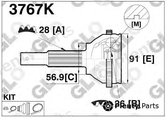  GLO part 3767K Joint Kit, drive shaft