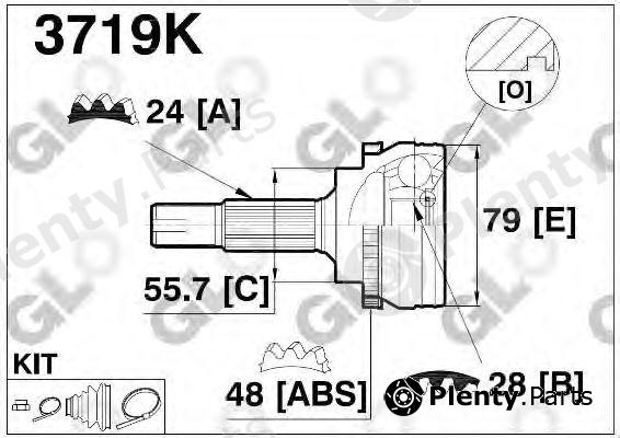  GLO part 3719K Joint Kit, drive shaft