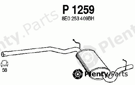  FENNO part P1259 Middle Silencer