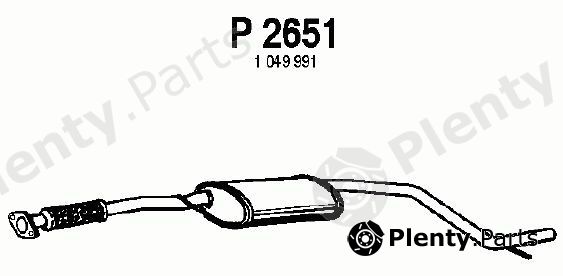  FENNO part P2651 Middle Silencer