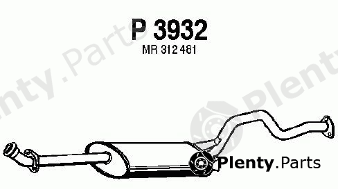  FENNO part P3932 Middle Silencer