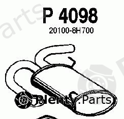  FENNO part P4098 End Silencer