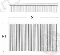  CHAMPION part U605/606 (U605606) Air Filter