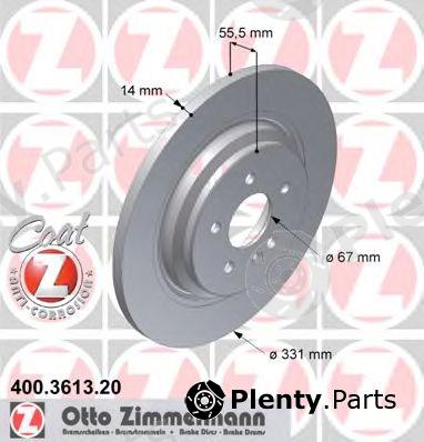  ZIMMERMANN part 400.3613.20 (400361320) Brake Disc