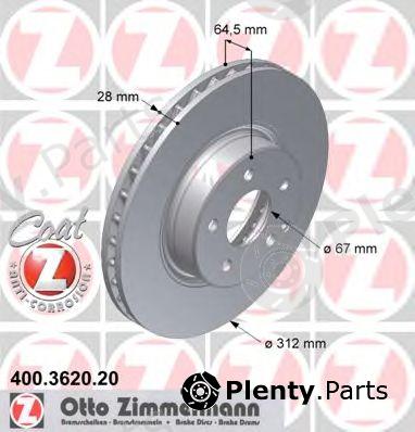  ZIMMERMANN part 400.3620.20 (400362020) Brake Disc