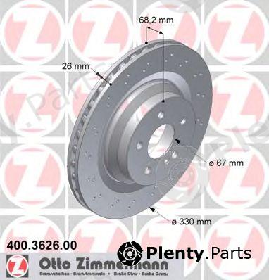  ZIMMERMANN part 400.3626.00 (400362600) Brake Disc