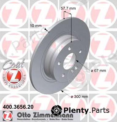  ZIMMERMANN part 400.3656.20 (400365620) Brake Disc