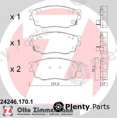  ZIMMERMANN part 24246.170.1 (242461701) Brake Pad Set, disc brake