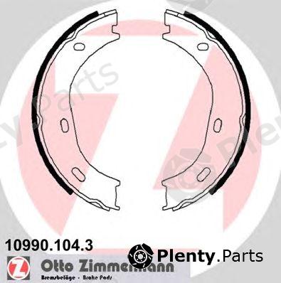  ZIMMERMANN part 10990.104.3 (109901043) Brake Shoe Set, parking brake