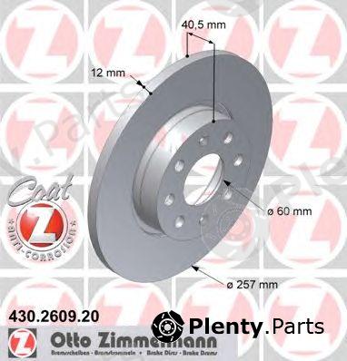  ZIMMERMANN part 430.2609.20 (430260920) Brake Disc
