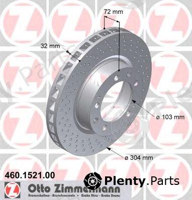  ZIMMERMANN part 460.1521.00 (460152100) Brake Disc