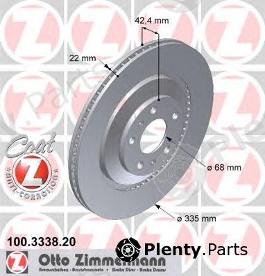  ZIMMERMANN part 100.3338.20 (100333820) Brake Disc