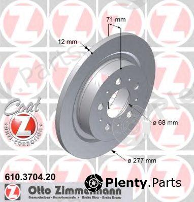  ZIMMERMANN part 610.3704.20 (610370420) Brake Disc