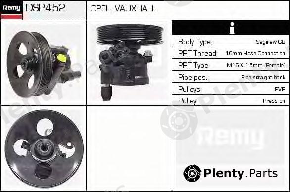  DELCO REMY part DSP452 Hydraulic Pump, steering system
