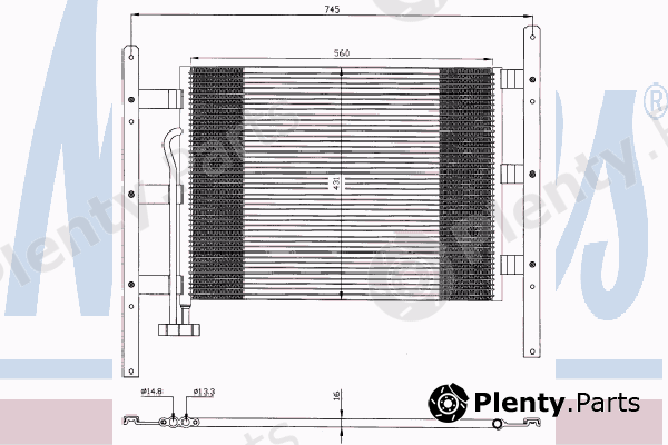  NISSENS part 94682 Condenser, air conditioning