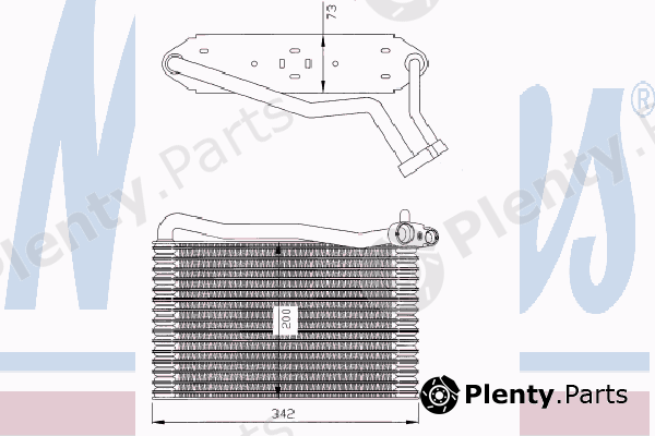  NISSENS part 92144 Evaporator, air conditioning
