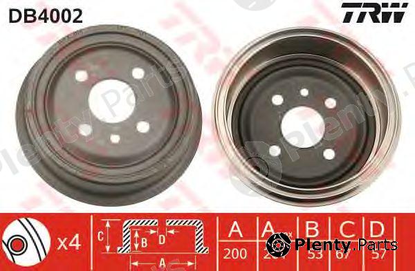 TRW part DB4002 Brake Drum