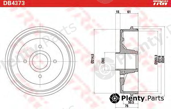  TRW part DB4373 Brake Drum