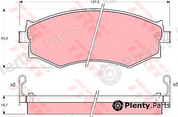  TRW part GDB1008 Brake Pad Set, disc brake