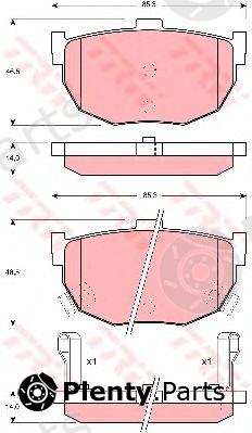  TRW part GDB1010 Brake Pad Set, disc brake