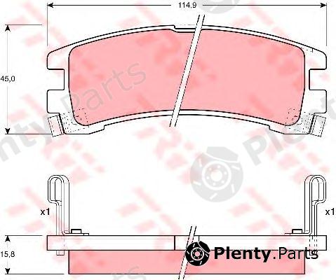  TRW part GDB1018 Brake Pad Set, disc brake