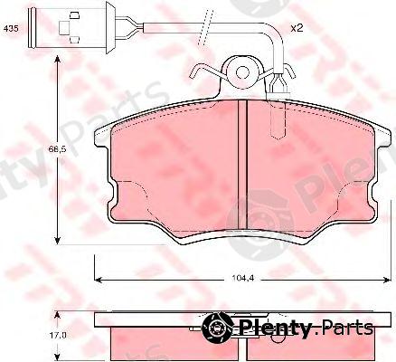  TRW part GDB1054 Brake Pad Set, disc brake