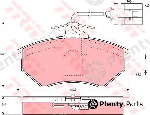  TRW part GDB1057 Brake Pad Set, disc brake