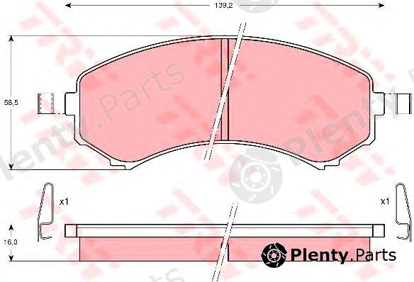  TRW part GDB1176 Brake Pad Set, disc brake