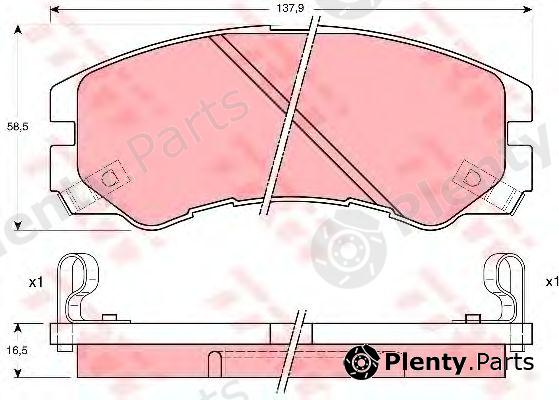  TRW part GDB1186 Brake Pad Set, disc brake