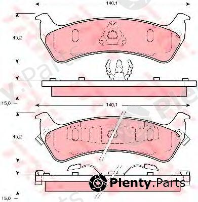  TRW part GDB1238 Brake Pad Set, disc brake
