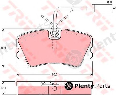  TRW part GDB1251 Brake Pad Set, disc brake