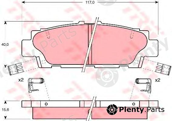  TRW part GDB1257 Brake Pad Set, disc brake