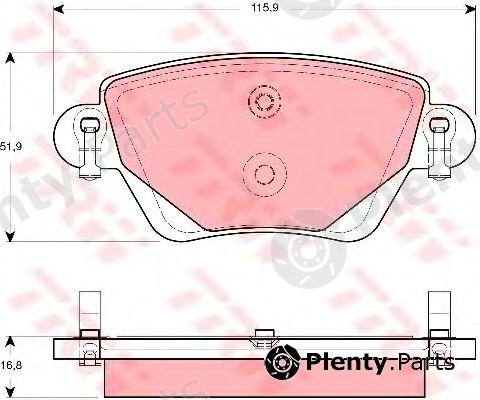  TRW part GDB1435 Brake Pad Set, disc brake