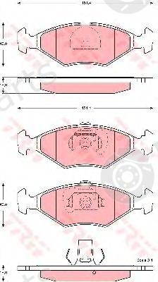 TRW part GDB1533 Brake Pad Set, disc brake