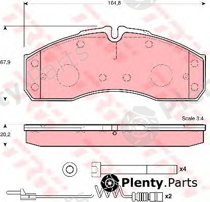  TRW part GDB1694 Brake Pad Set, disc brake