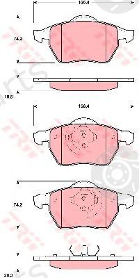  TRW part GDB1717 Brake Pad Set, disc brake